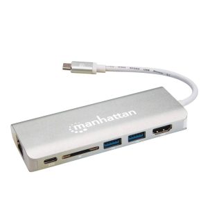 Manhattan  (CV276) SuperSpeed USB-C Multiport Adapter  - Gray