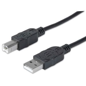 Manhattan (DC286) Hi-Speed USB Printer A Male / B Male Cable 1.8M - Black