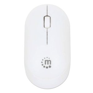 Manhattan (MO70W)  Performance III Wireless Optical USB Mouse 1000 DPI - 190152 - Silver / White