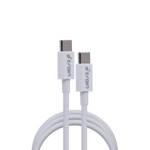 E-train (MP001) Type-C to Type-C Sync and Charge Cable 60W 1M - White