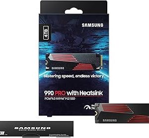 Samsung SSD 990 PRO 4TB PCIe® 4.0 NVMe® With Heatsink