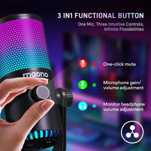 MAONO DM30RGB USB Gaming Microphone - Image 4