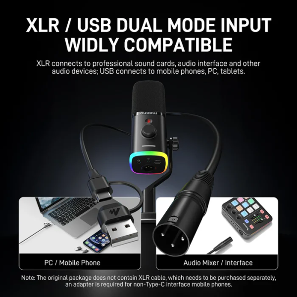 MAONO PD100X USB/XLR Dynamic Microphone For Game Streamers - Image 7