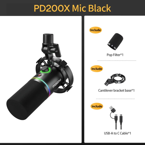 MAONO PD200X USB/XLR Dynamic Microphone - Image 3